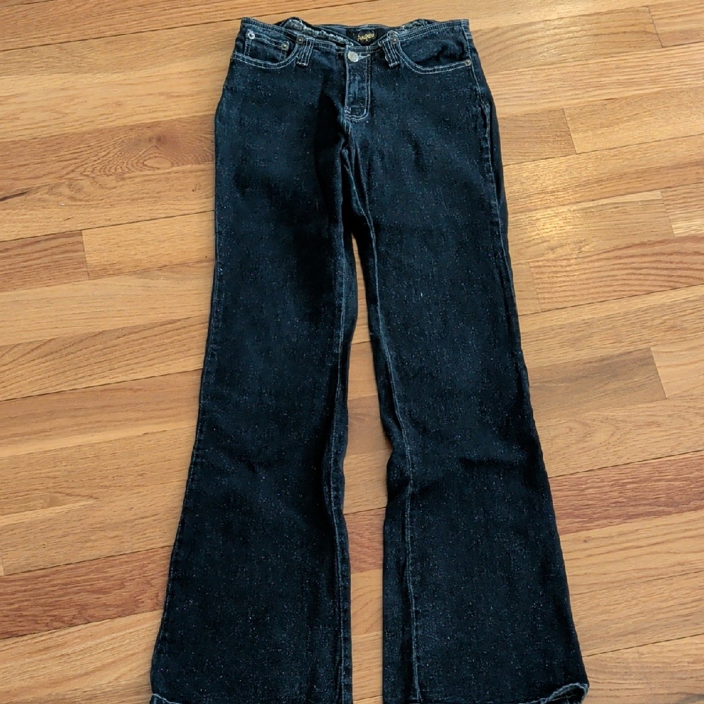 Vintage Angels Sparkly Black Flare Jeans